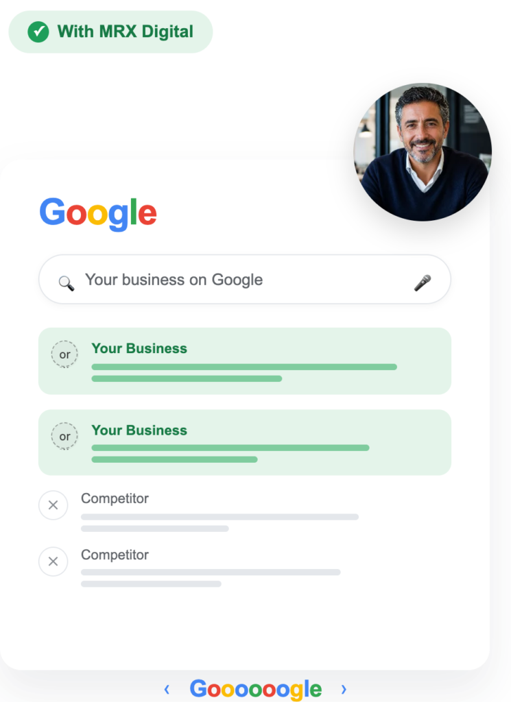 search engine optimization services ranking comparison on Google search results